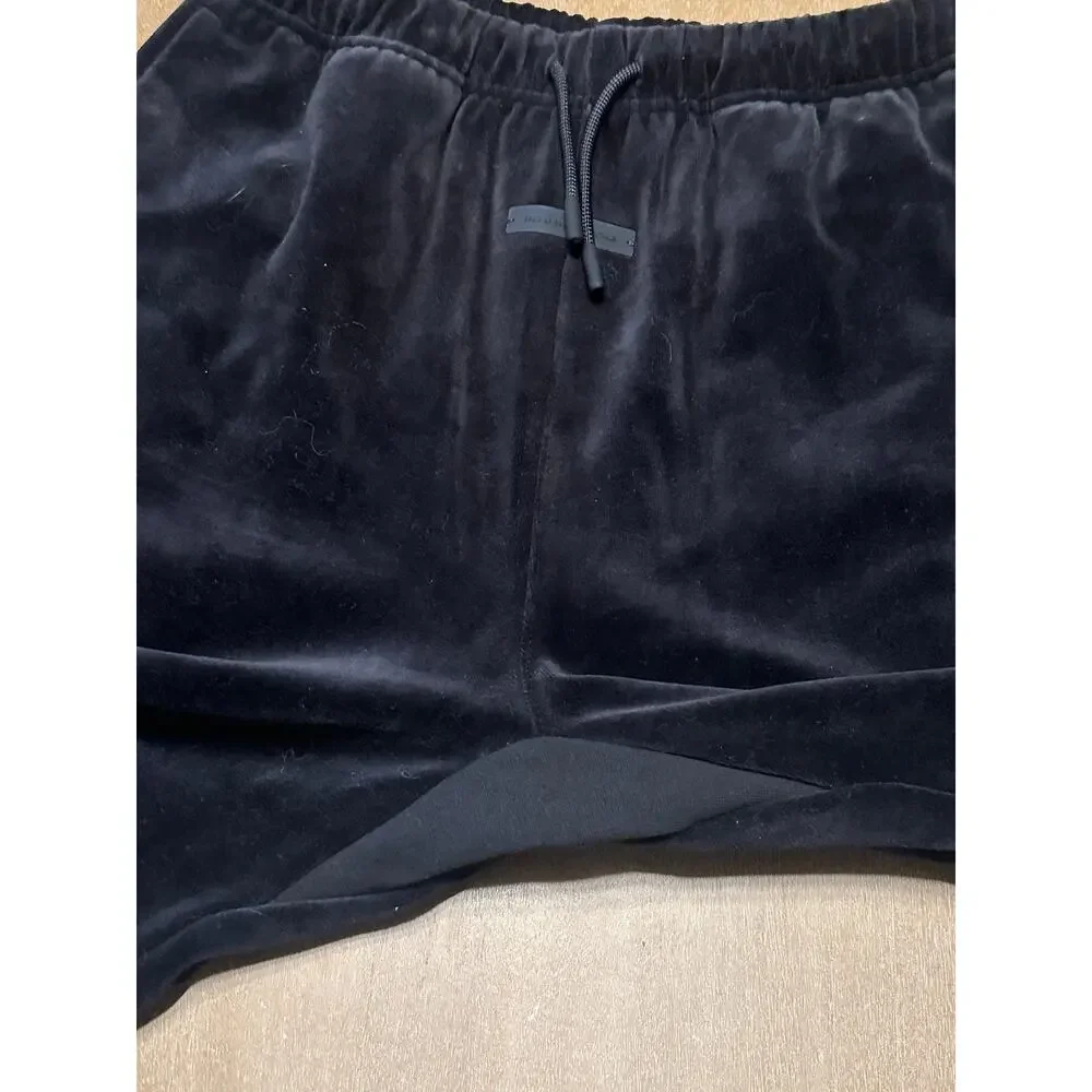 Fear of God ESSENTIALS‎ Vintage Black Velour Flare Sweatpants BLACK Sz 12